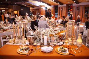 Wedding reception head table at Rondele Ranch