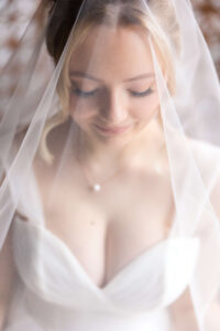 Bride's portraits at the pines event center