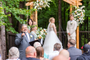 Bride & Groom Getting married at The Pines Event Center In Rhinelander WI