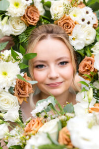 Bride's portraits at the pines event center