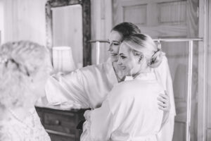 Bride & Maid of Honor taking a selfie at Chippewa Retreat