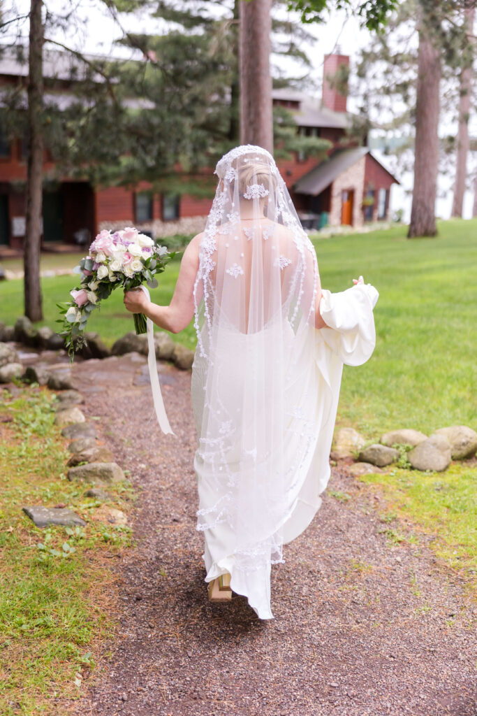 Bride & Groom First Look at Chippewa Retreat Resort