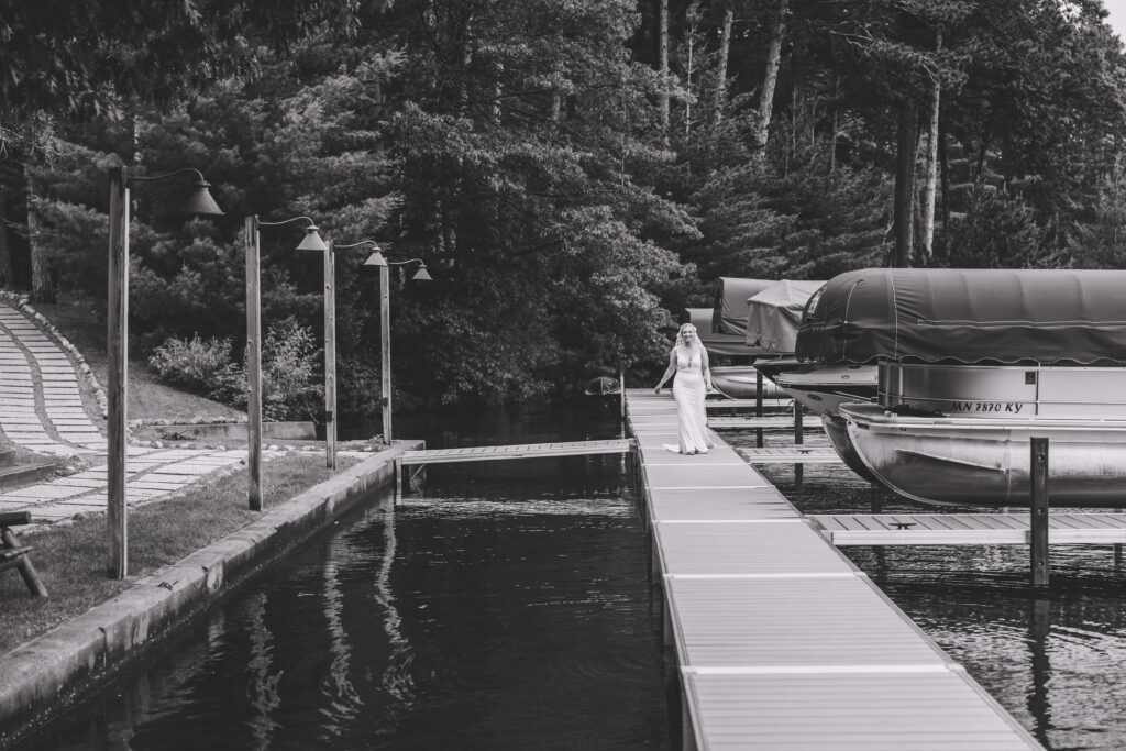 Bride & Groom First Look at Chippewa Retreat Resort