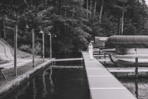 Bride & Groom First Look at Chippewa Retreat Resort