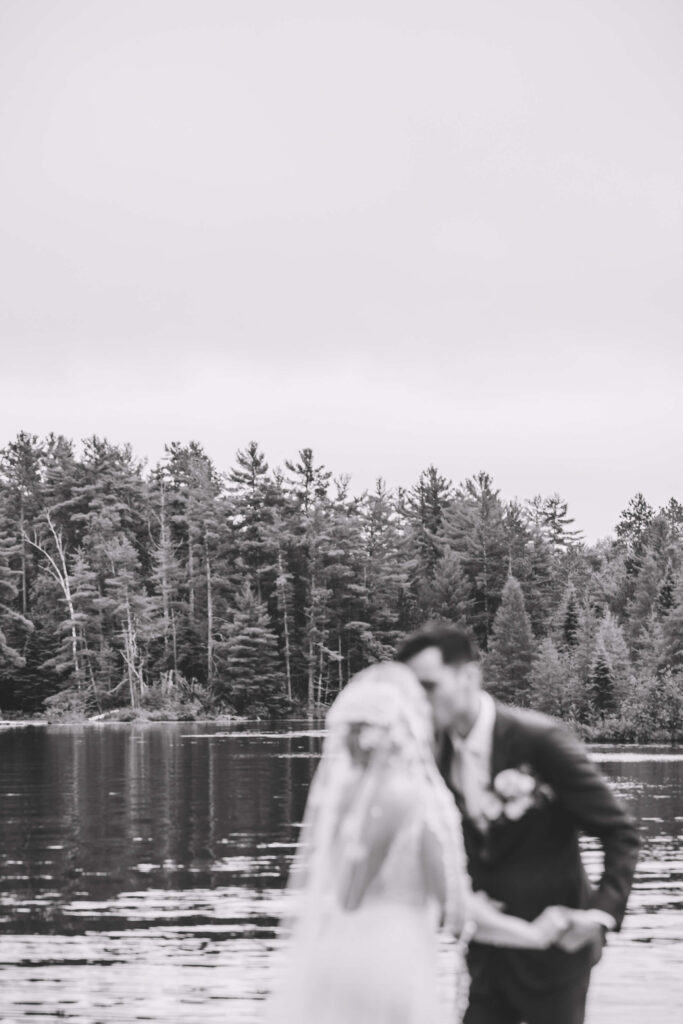 Bride & Groom First Look at Chippewa Retreat Resort