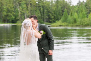 Bride & Groom First Look at Chippewa Retreat Resort