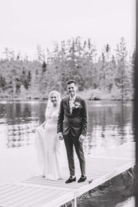 Bride & Groom First Look at Chippewa Retreat Resort