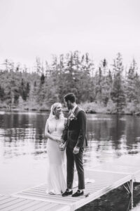 Bride & Groom First Look at Chippewa Retreat Resort