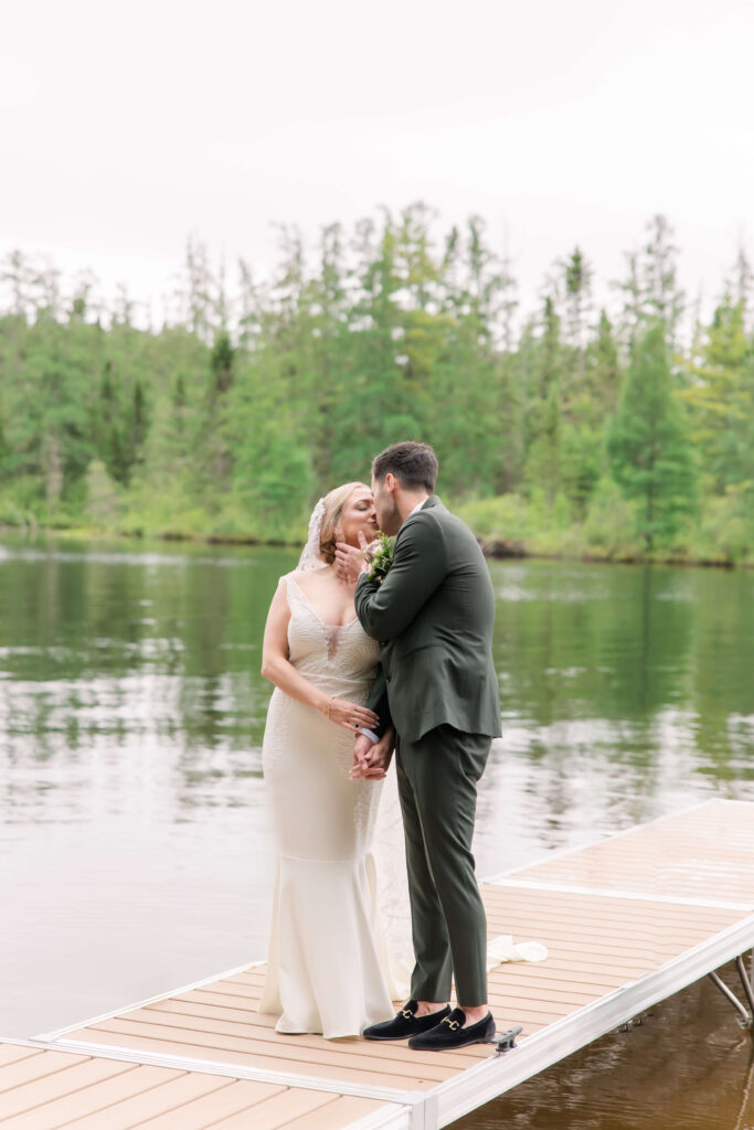 Bride & Groom First Look at Chippewa Retreat Resort
