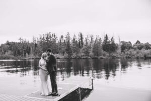 Bride & Groom First Look at Chippewa Retreat Resort