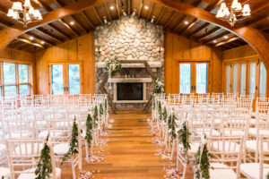 Wedding Ceremony indoors at Chippewa Retreat Resort