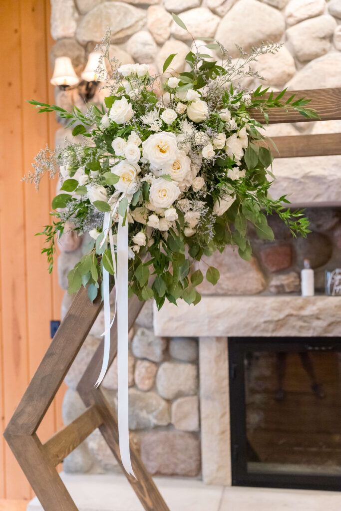 Wedding Ceremony indoors at Chippewa Retreat Resort