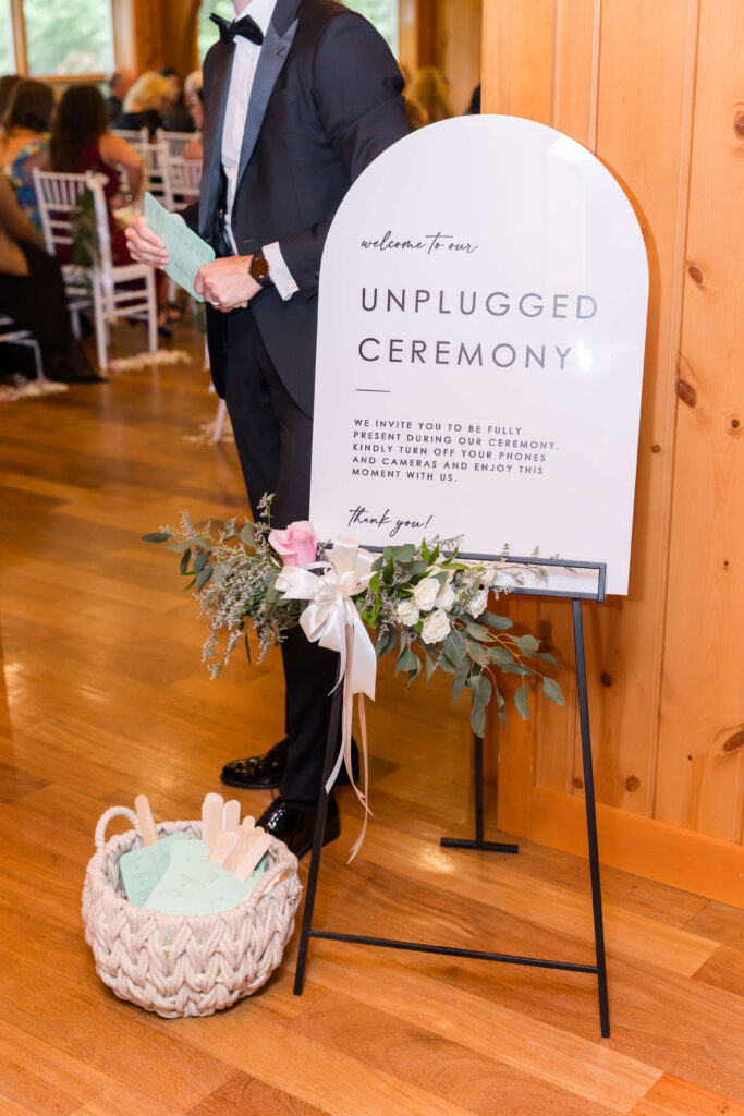 Wedding Ceremony indoors at Chippewa Retreat Resort