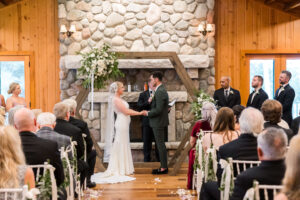 Wedding Ceremony indoors at Chippewa Retreat Resort