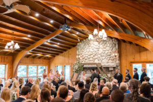 Wedding Ceremony indoors at Chippewa Retreat Resort