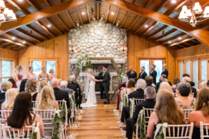 Wedding Ceremony indoors at Chippewa Retreat Resort