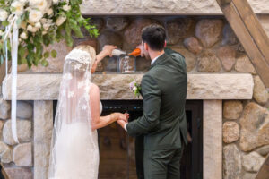 Wedding Ceremony indoors at Chippewa Retreat Resort