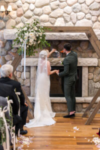 Wedding Ceremony indoors at Chippewa Retreat Resort