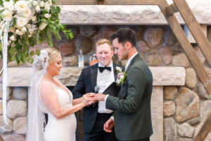 Wedding Ceremony indoors at Chippewa Retreat Resort