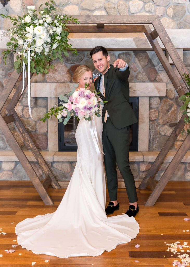 Bride & Groom portrait at Chippewa Retreat Resort