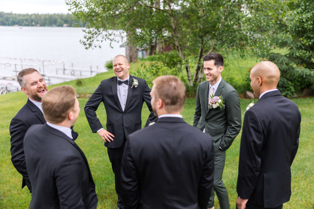 Groom & Groomsmen at Chippewa Retreat Resort