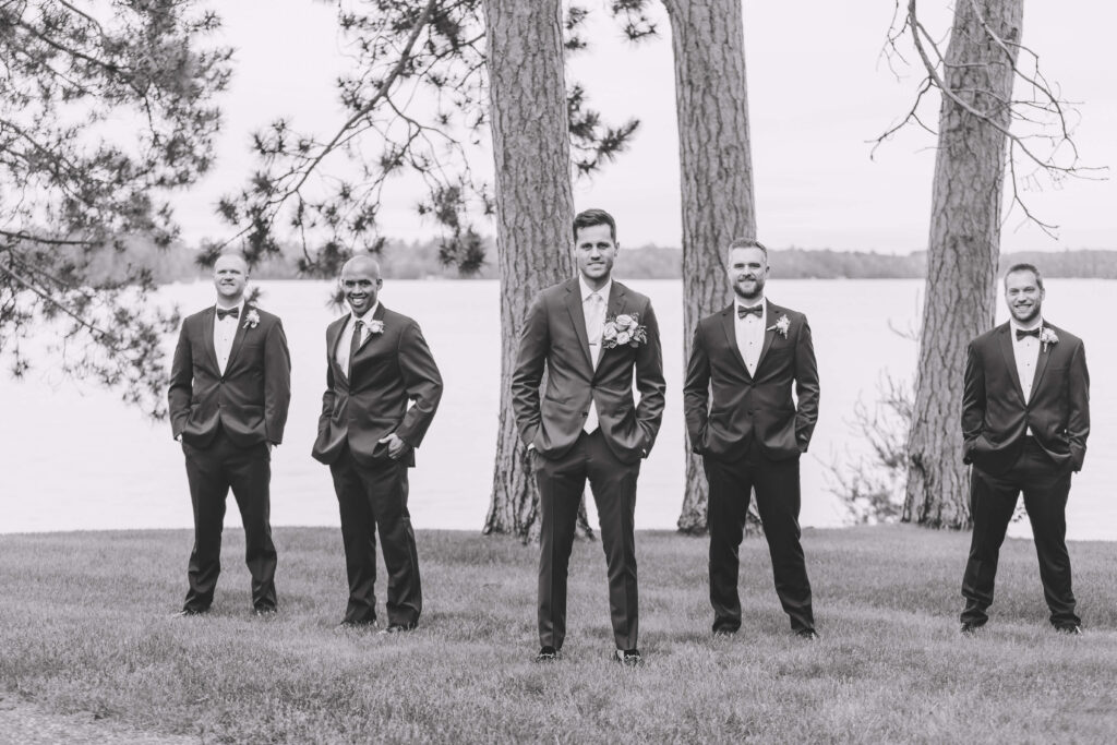 Groom & Groomsmen at Chippewa Retreat Resort