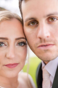Bride & Groom posing for portraits at Chippewa Retreat
