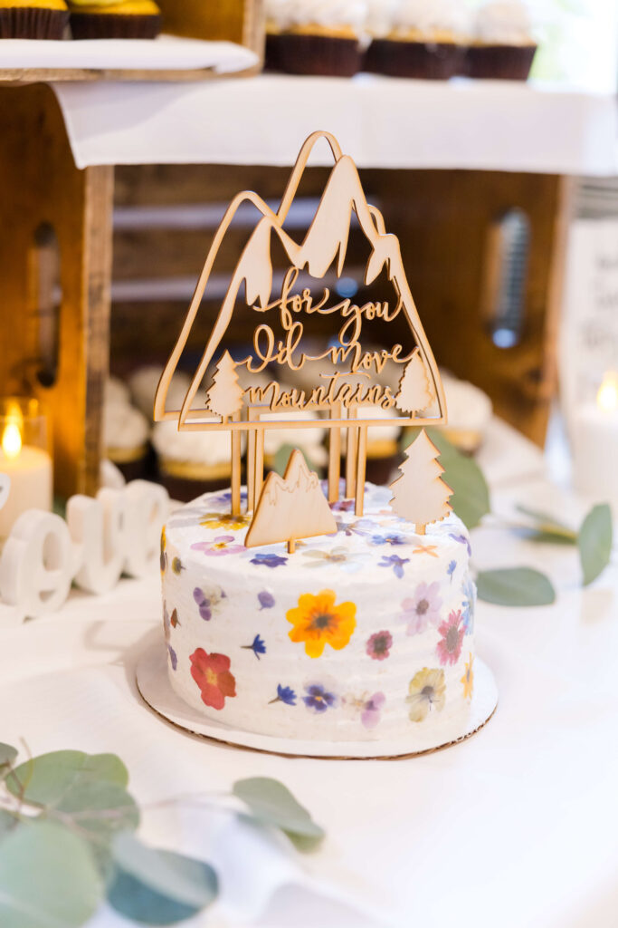 Colorful wedding cake