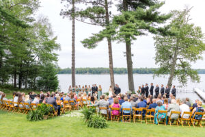 wedding ceremony at plum lake golf course